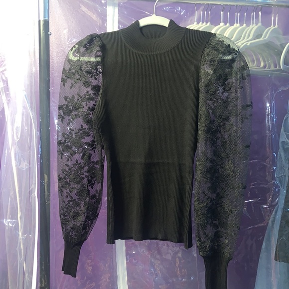 Mock neck sweater top - Picture 3 of 5